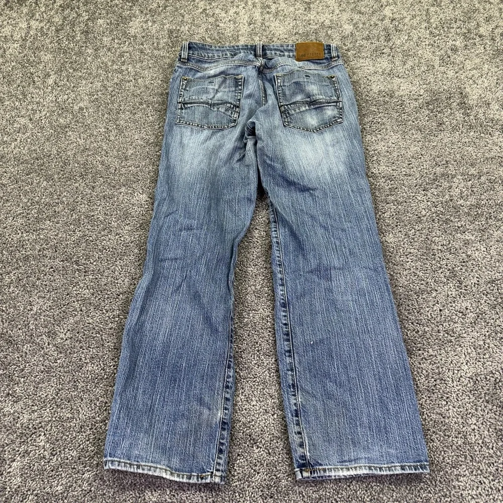 Lee L342 Modern Series Jeans Mens 32x30 Blue Straight Distressed Denim Workwear
